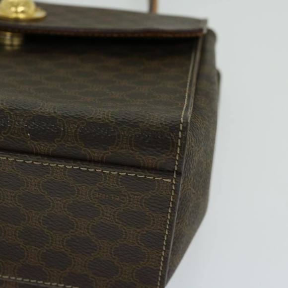 CELINE Macadam Canvas Hand Bag PVC 2way Brown Auth 66450 - Picture 15 of 16